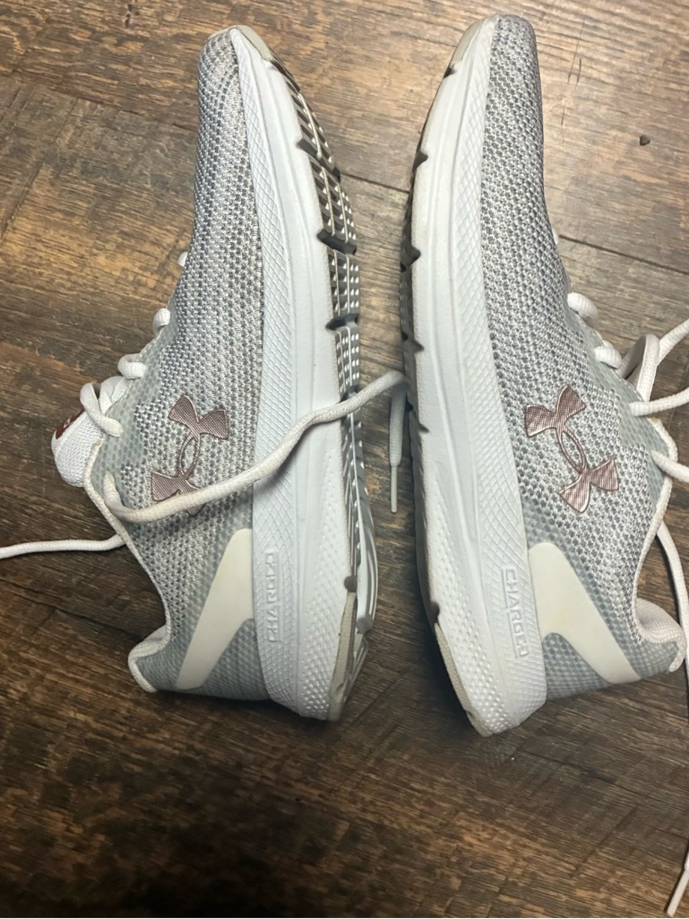 Under Armour Charged Impulse Women’s Athletic Shoes - Light Gray/White - Picture 7 of 11